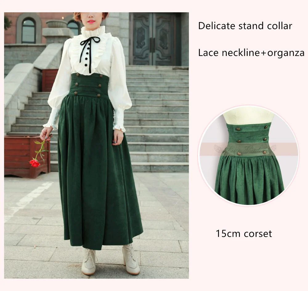 Magic Academy - Retro Elegant Lolita Blouse and Skirt Set - Image 13