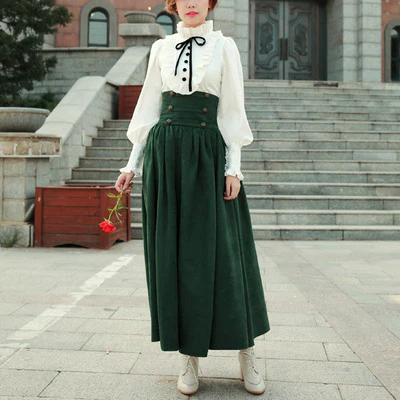 Magic Academy - Retro Elegant Lolita Blouse and Skirt Set - Image 3