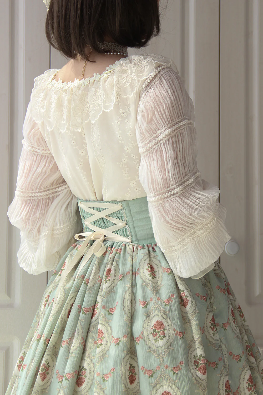 Retro Lolita Lace Long Sleeve Blouse - Image 4
