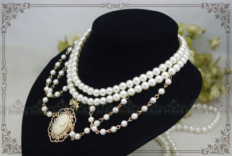 Manor Ball II - Retro Lolita Necklace Pearl Necklace - Image 12