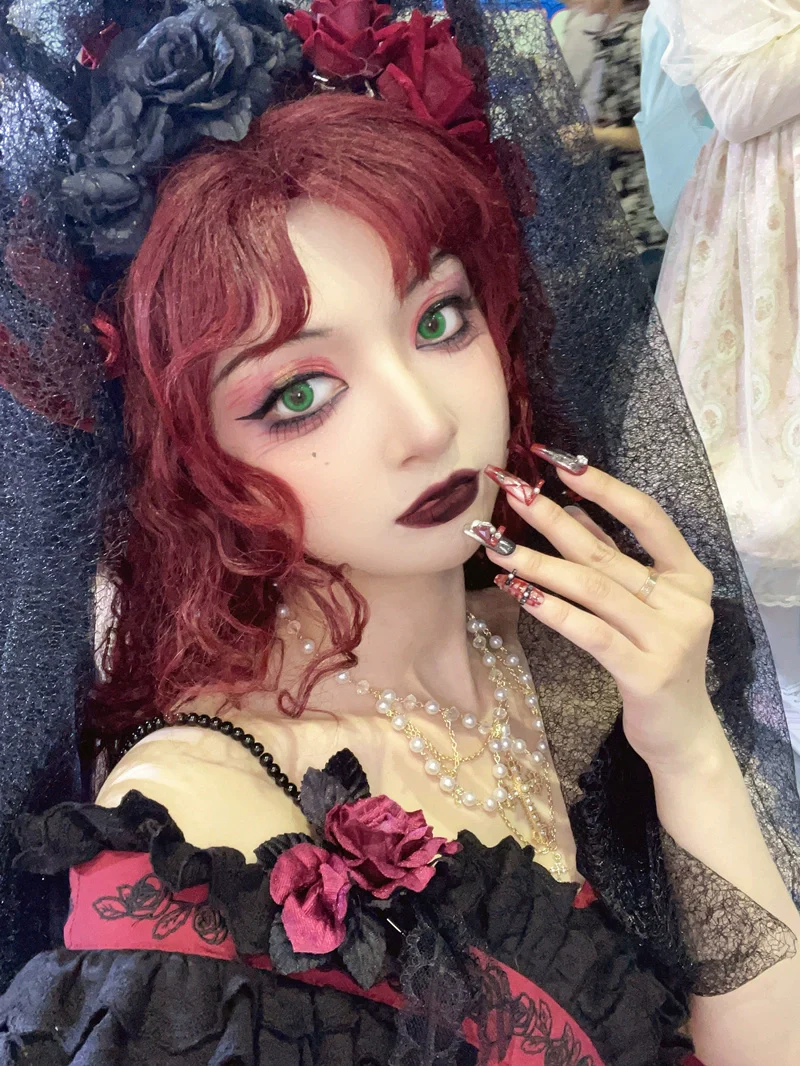 Rose Thorn - Rose Lolita Brooch/Hair Clip 2-in-1 With Lace Details - Image 2