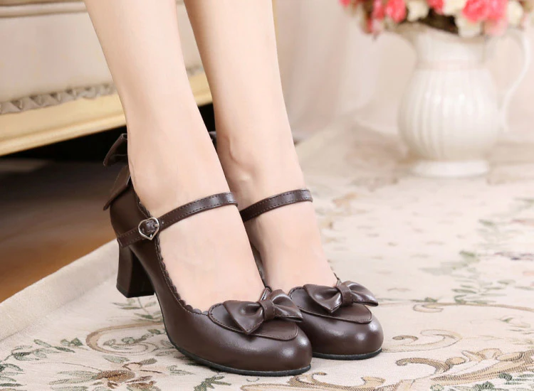 Kawaii Lolita Round Toe Shoes - Image 25