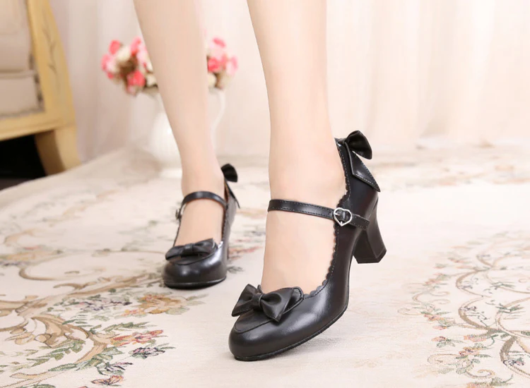 Kawaii Lolita Round Toe Shoes - Image 4