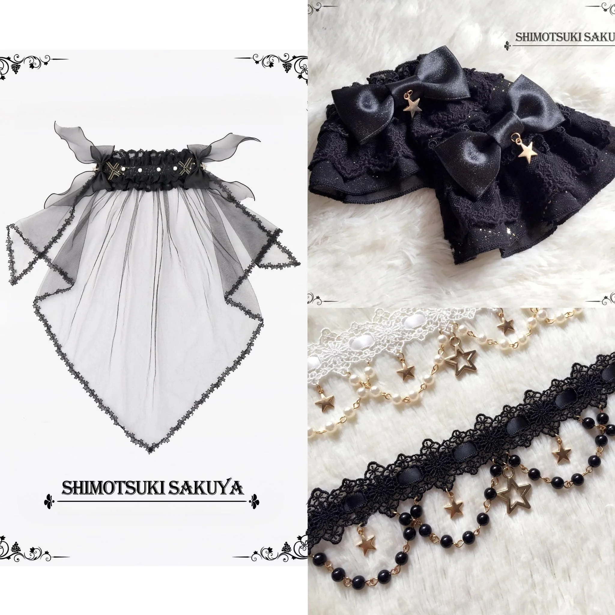Whisper of Stars - Vintage Lolita Black OP Dress, Constellation-Themed - Image 37