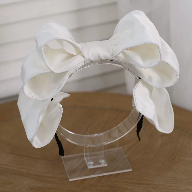 Xiaogui - Satin Doll-like Lolita KC, Layered Bowknot - Image 4