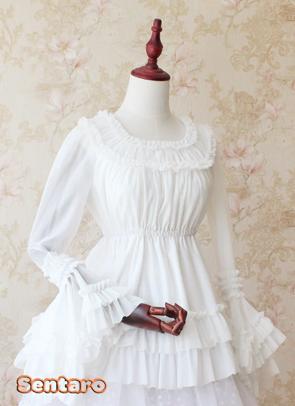 Shufrey - Classic Elegant Multicolor Lolita Blouse - Image 14