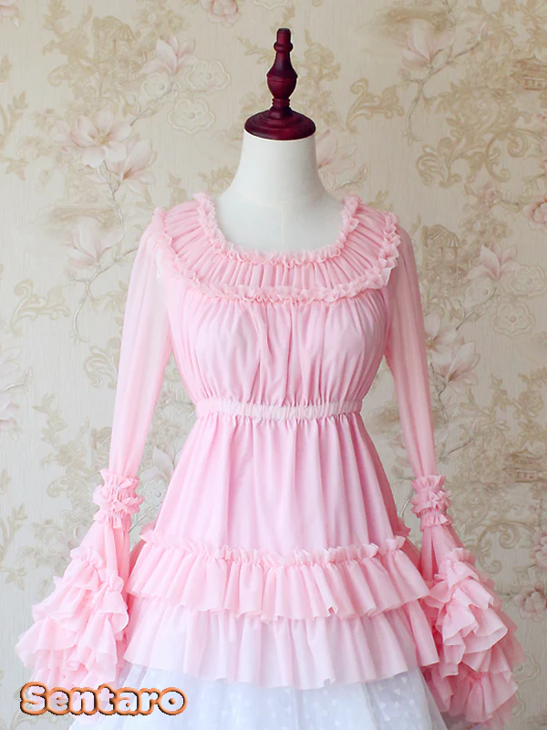 Shufrey - Classic Elegant Multicolor Lolita Blouse - Image 19