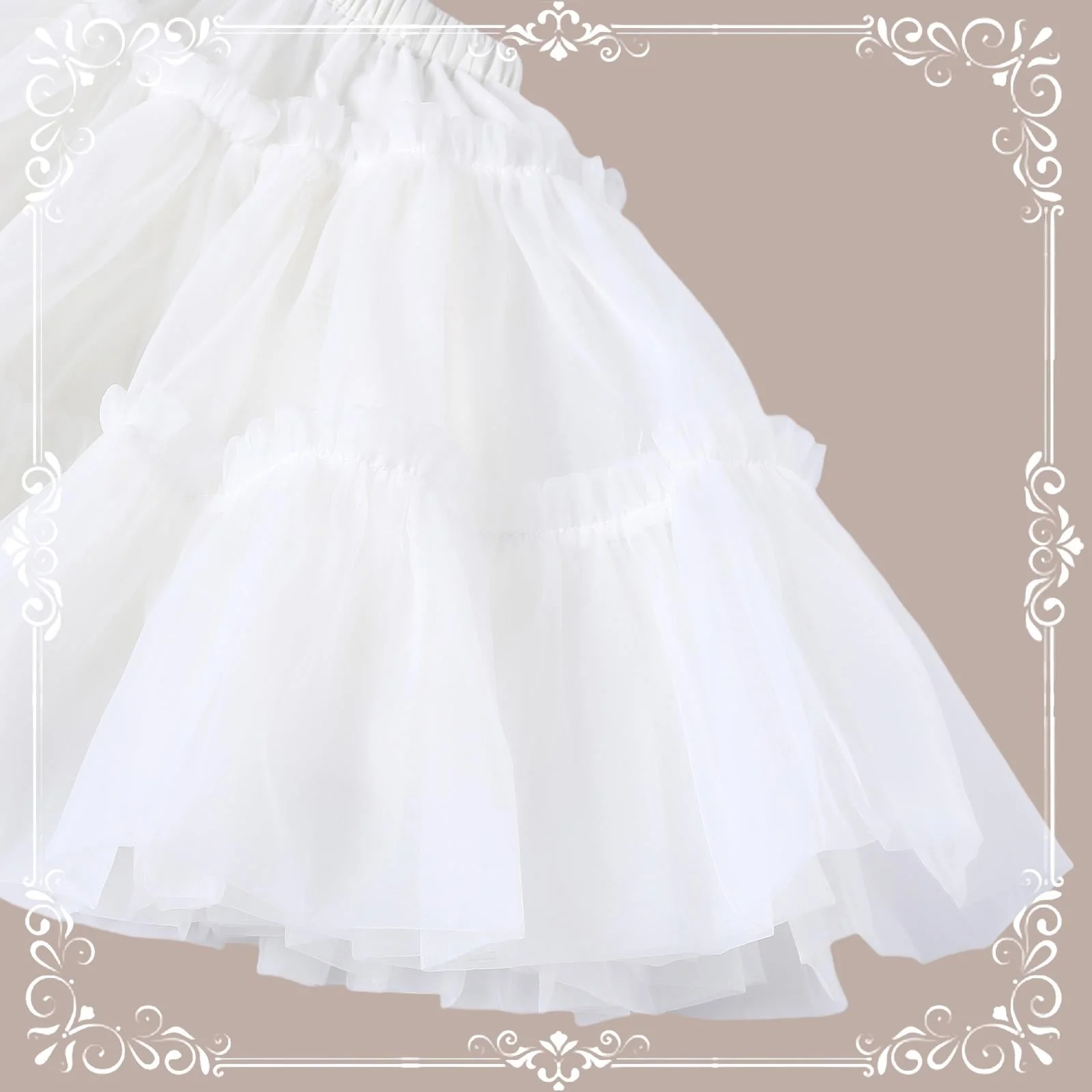 Aurora&Ariel - Short A Line Dailywear Petticoat | 13.8" (35 cm) Length - Image 110