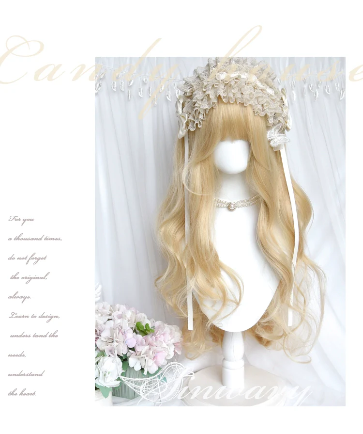 Sinwavy - Elegant Lolita Platinum Wig Long Curly Layered Wig - Image 8