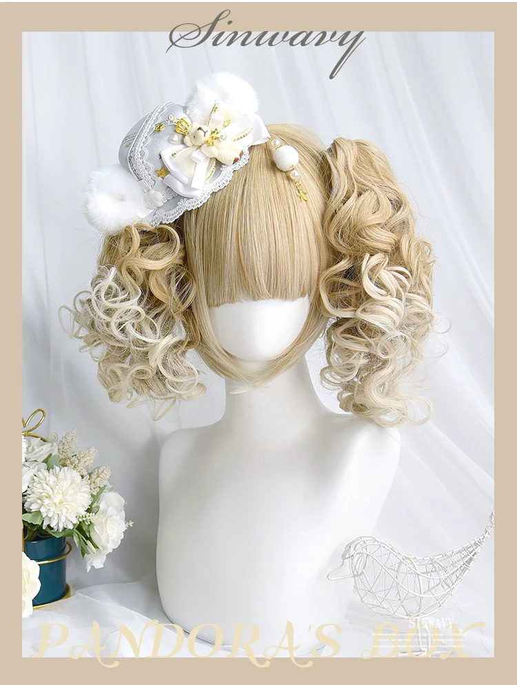 Sinwavy - Pandora's Box - Lolita Short Wig with Cute Double Ponytails - Image 3