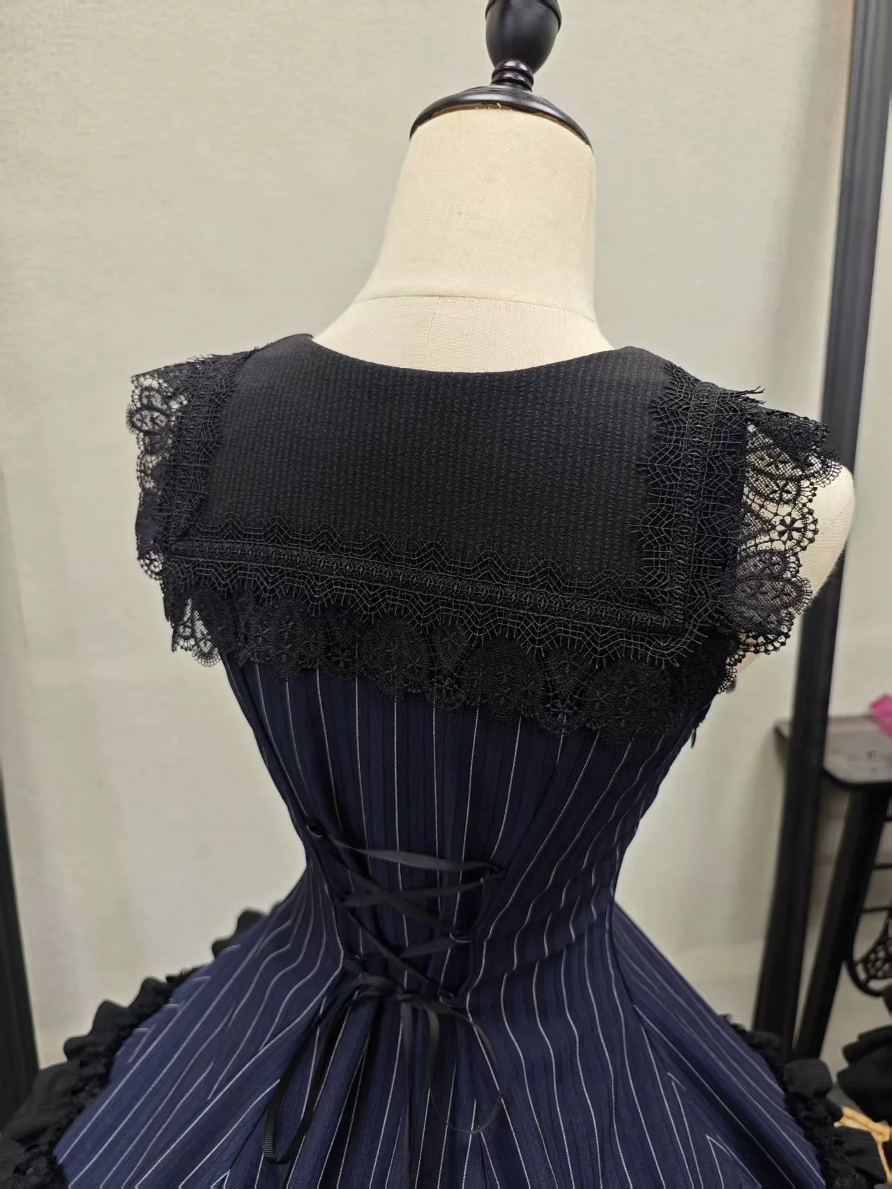 Six-Panel Gothic Lolita JSK Dress, Tiered Ruffles - Image 22