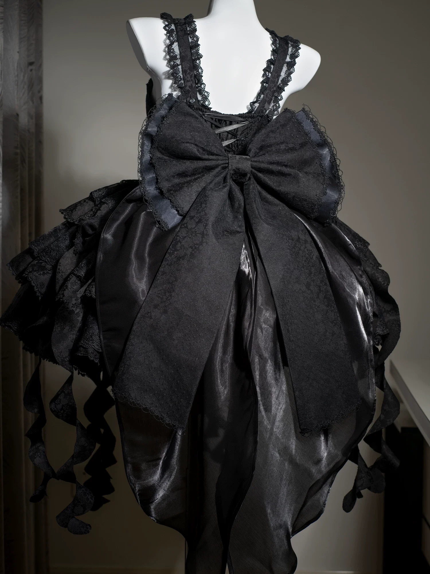 Mori Isle - Solid Gothic Lolita JSK Dress, Embroidered Lace - Image 16