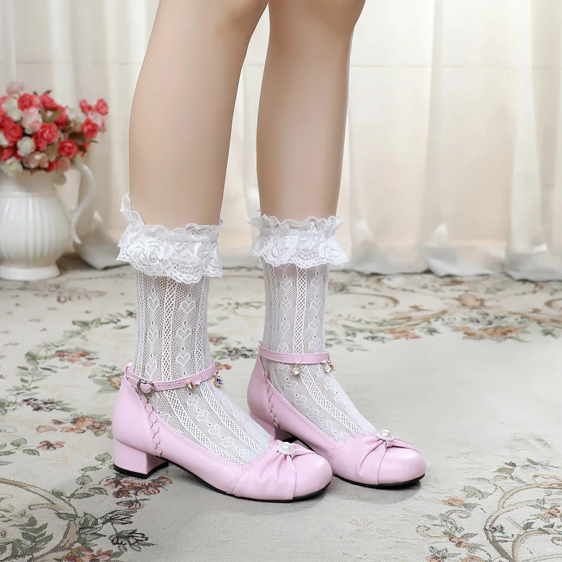 Shell Dew - Sweet Lolita Bow Round Toe Shoes - Image 17