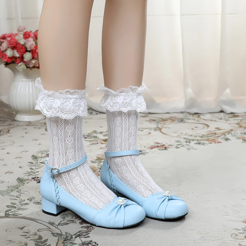 Shell Dew - Sweet Lolita Bow Round Toe Shoes - Image 39