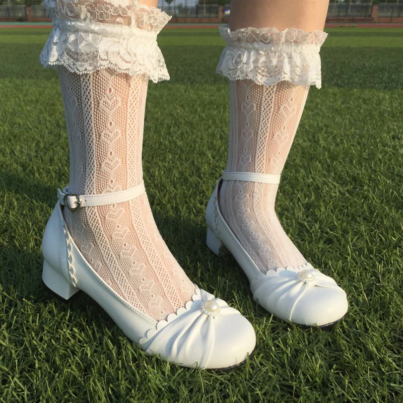 Shell Dew - Sweet Lolita Bow Round Toe Shoes - Image 68