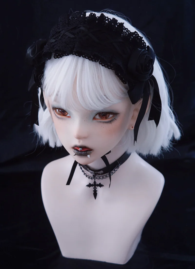 Strange Sugar - Gothic Handmade Black Rose Hairband - Image 3
