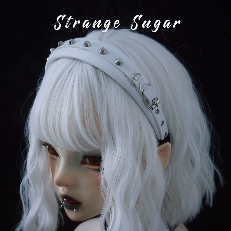 Strange Sugar - Gothic Lolita KC Faux Leather Punk Lolita Hair Accessories - Image 4