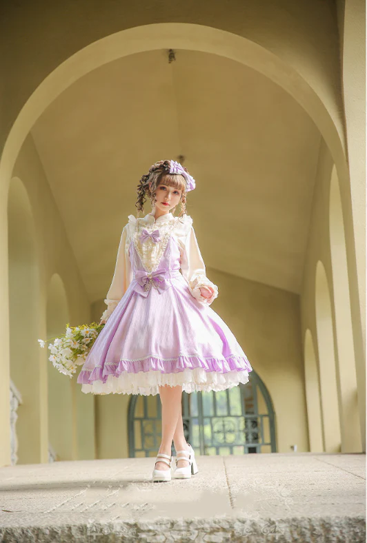 Midsummer Star - Foil Printing Lolita JSK Dress Solid Color - Image 24