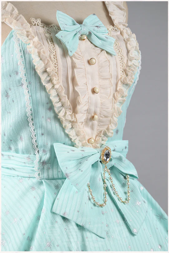 Midsummer Star - Foil Printing Lolita JSK Dress Solid Color - Image 34