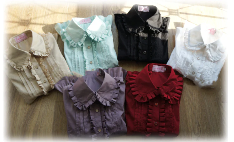 Multicolors Short Sleeve Cotton Lolita Blouse - Image 7