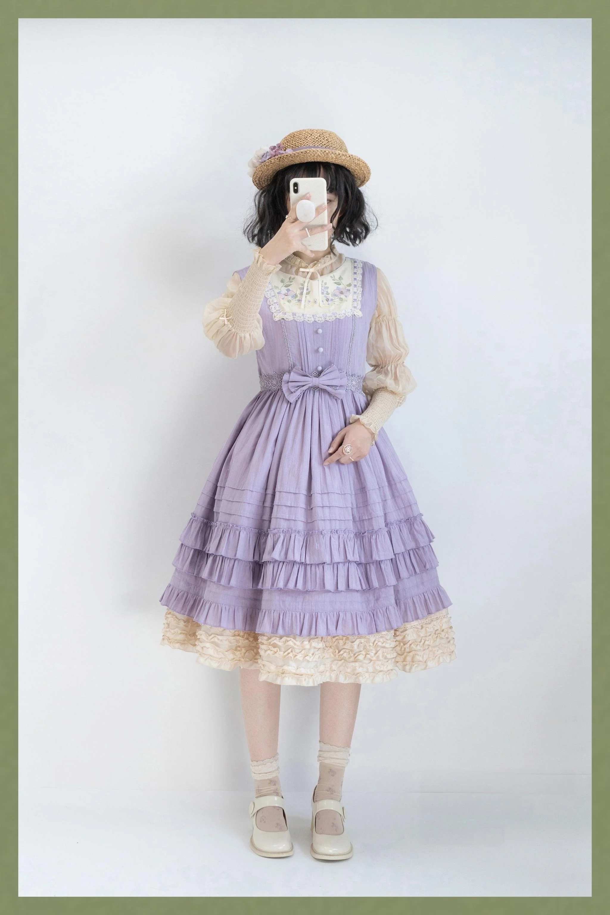 Nelly Girl - Cotton Summer Lolita JSK Dress with Embroidery - Image 6
