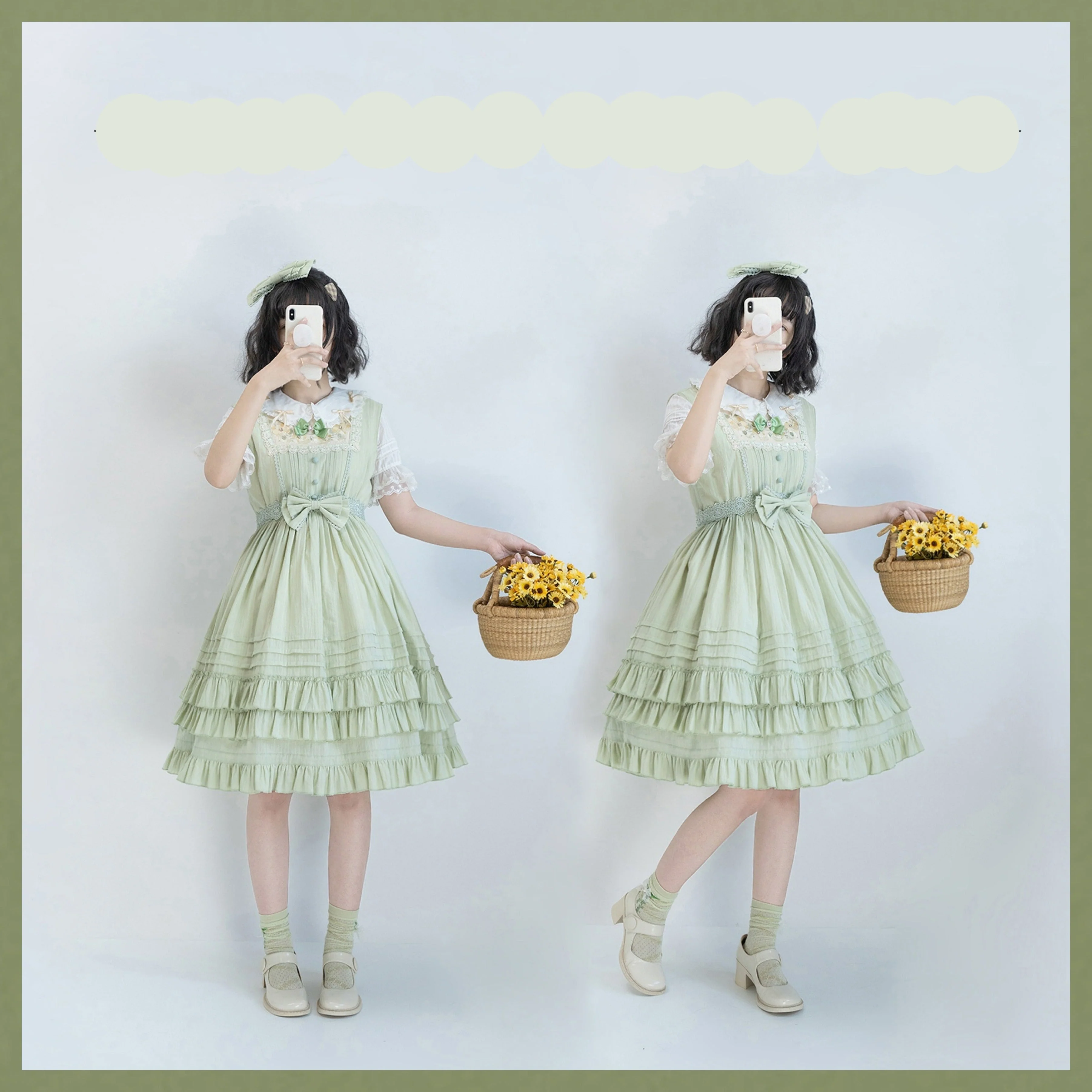 Nelly Girl - Cotton Summer Lolita JSK Dress with Embroidery - Image 8