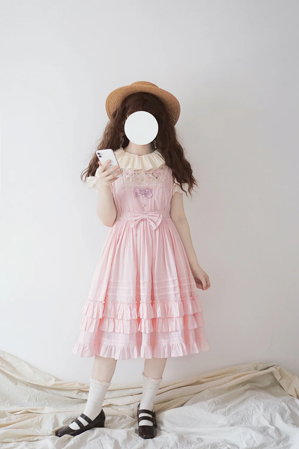 Nelly Girl - Cotton Summer Lolita JSK Dress with Embroidery - Image 9