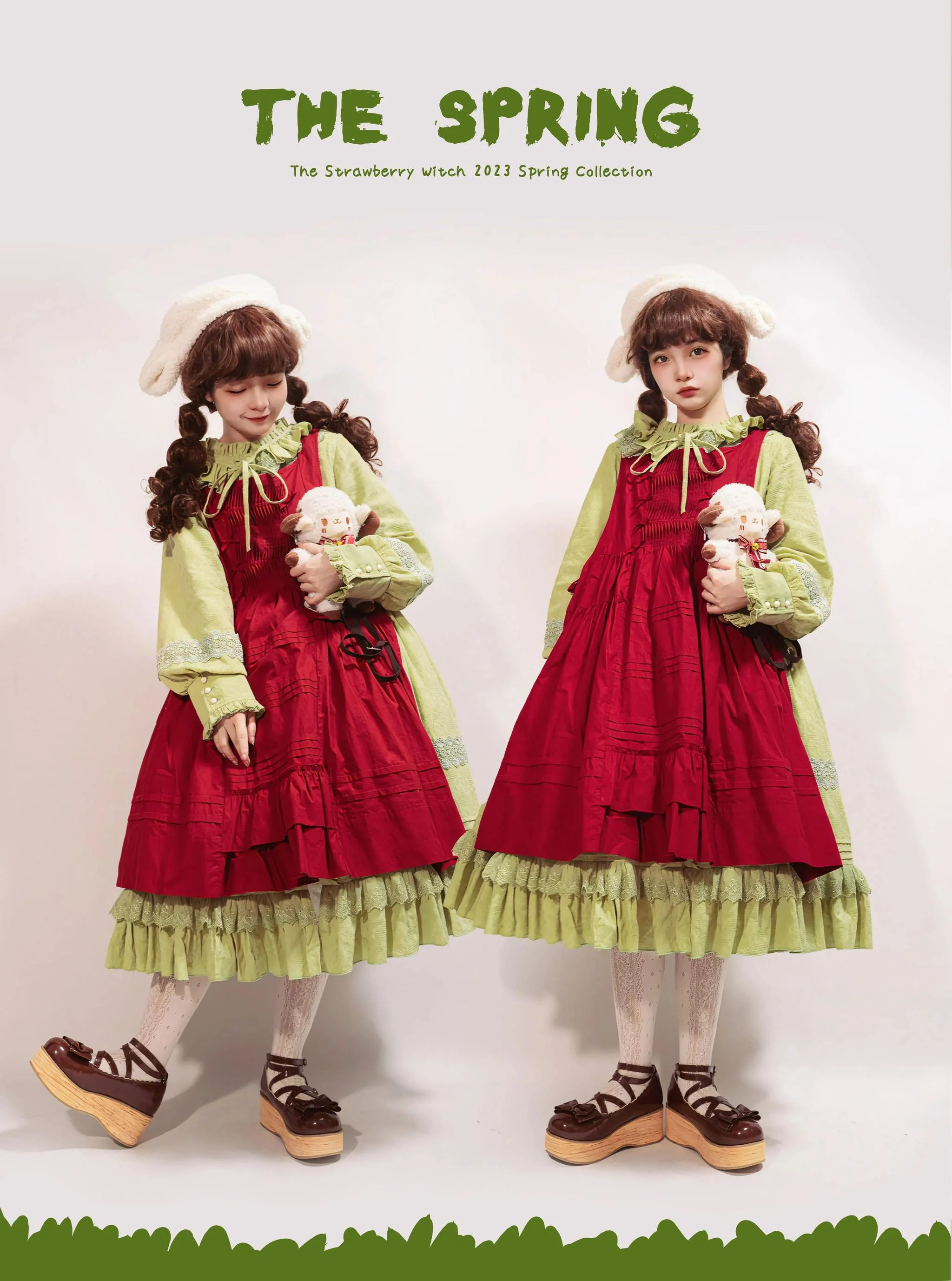 The Spring - Cotton Lolita OP Dress with Long Sleeve - Image 18
