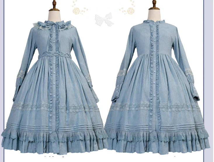 The Spring - Cotton Lolita OP Dress with Long Sleeve - Image 22