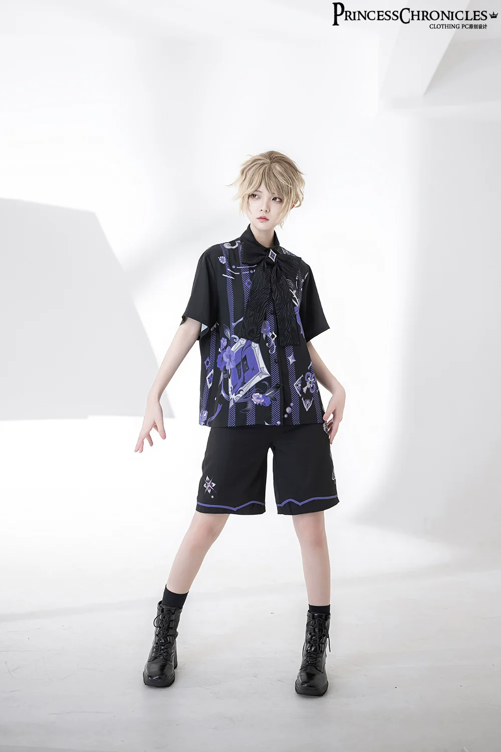 Summer Ouji Lolita Print Loose Shirt Outfit - Image 8