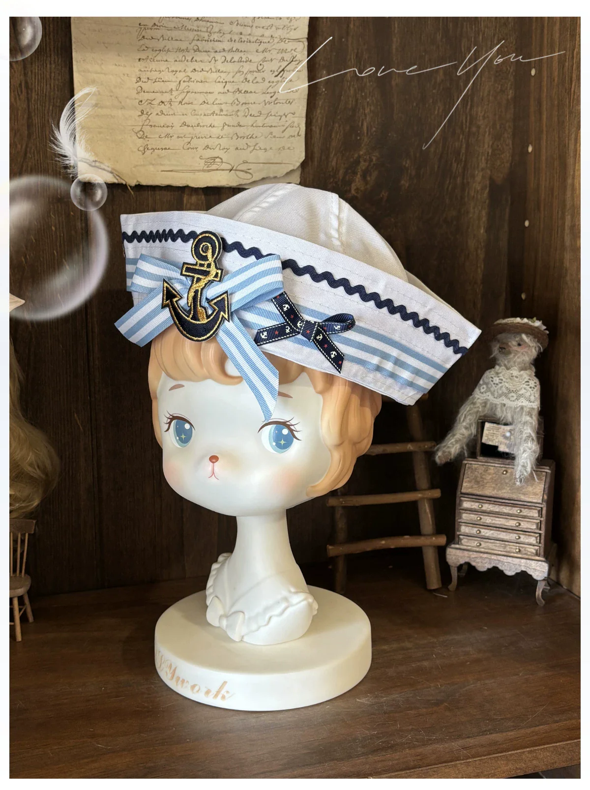 Little Sea Breeze - Summer Sailor Lolita OP Dress with Detachable Bow - Image 38