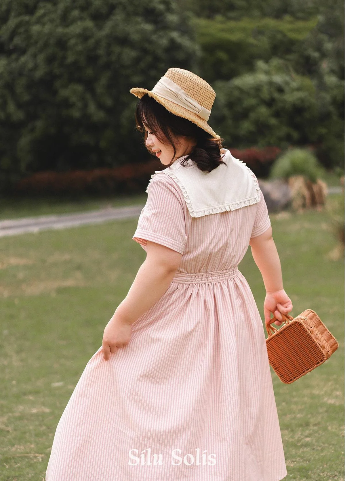 Endless Forest - Summer Striped Classic Lolita OP Dress, Short Sleeve - Image 12