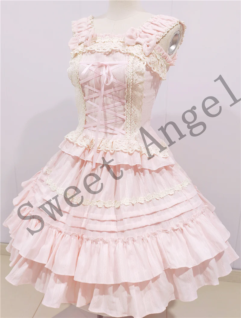 Balletcore Sweet Lolita Pink Dress Set - Image 11