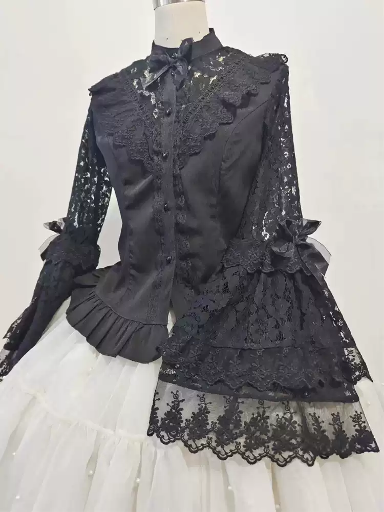 Time of the Day - Elegant Lolita Hime Sleeve White Blouse - Image 9