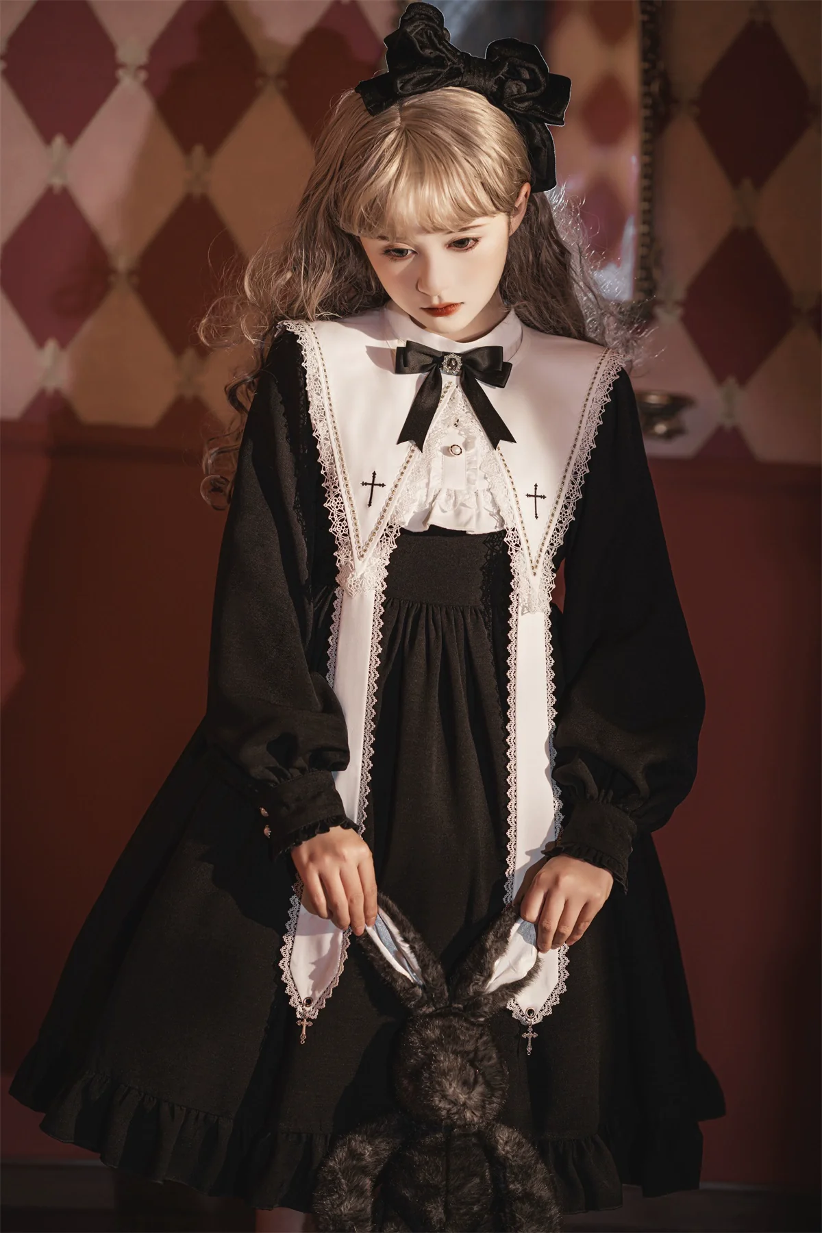 Sweet Date - Gothic Lolita Dress Black Nun OP for Halloween - Image 12