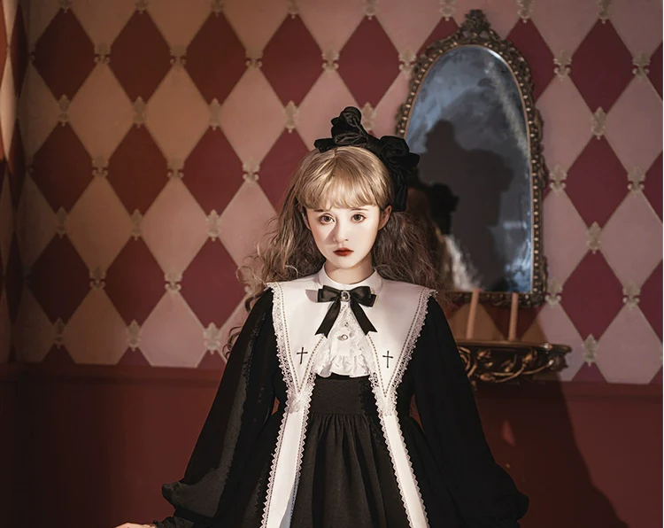 Sweet Date - Gothic Lolita Dress Black Nun OP for Halloween - Image 13