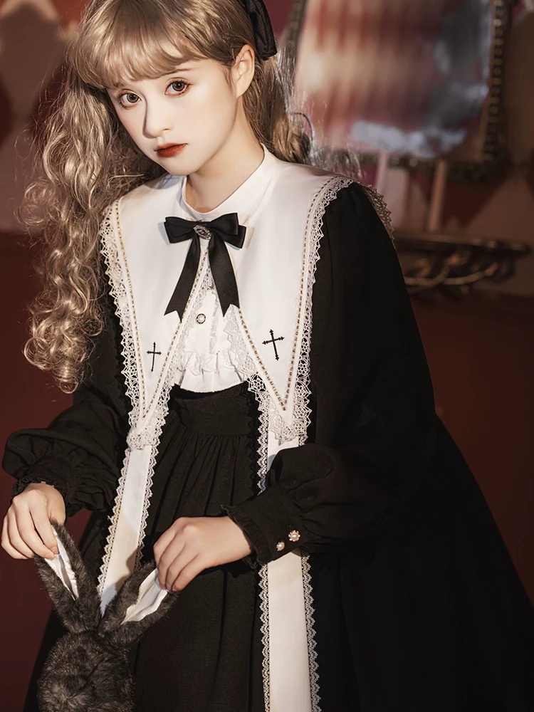 Sweet Date - Gothic Lolita Dress Black Nun OP for Halloween - Image 15
