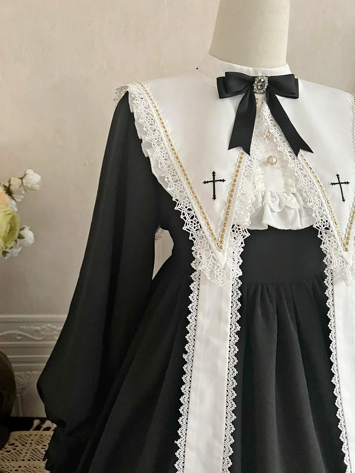 Sweet Date - Gothic Lolita Dress Black Nun OP for Halloween - Image 20