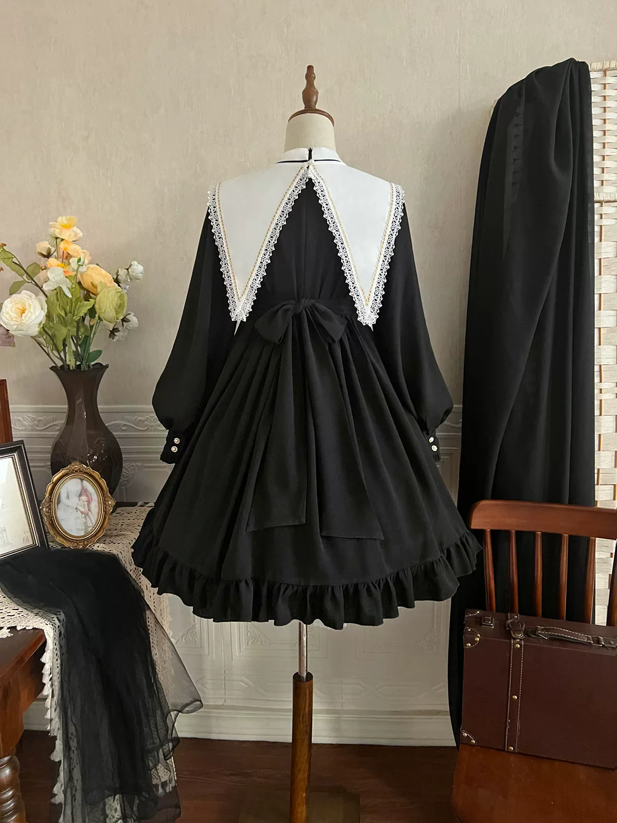 Sweet Date - Gothic Lolita Dress Black Nun OP for Halloween - Image 22