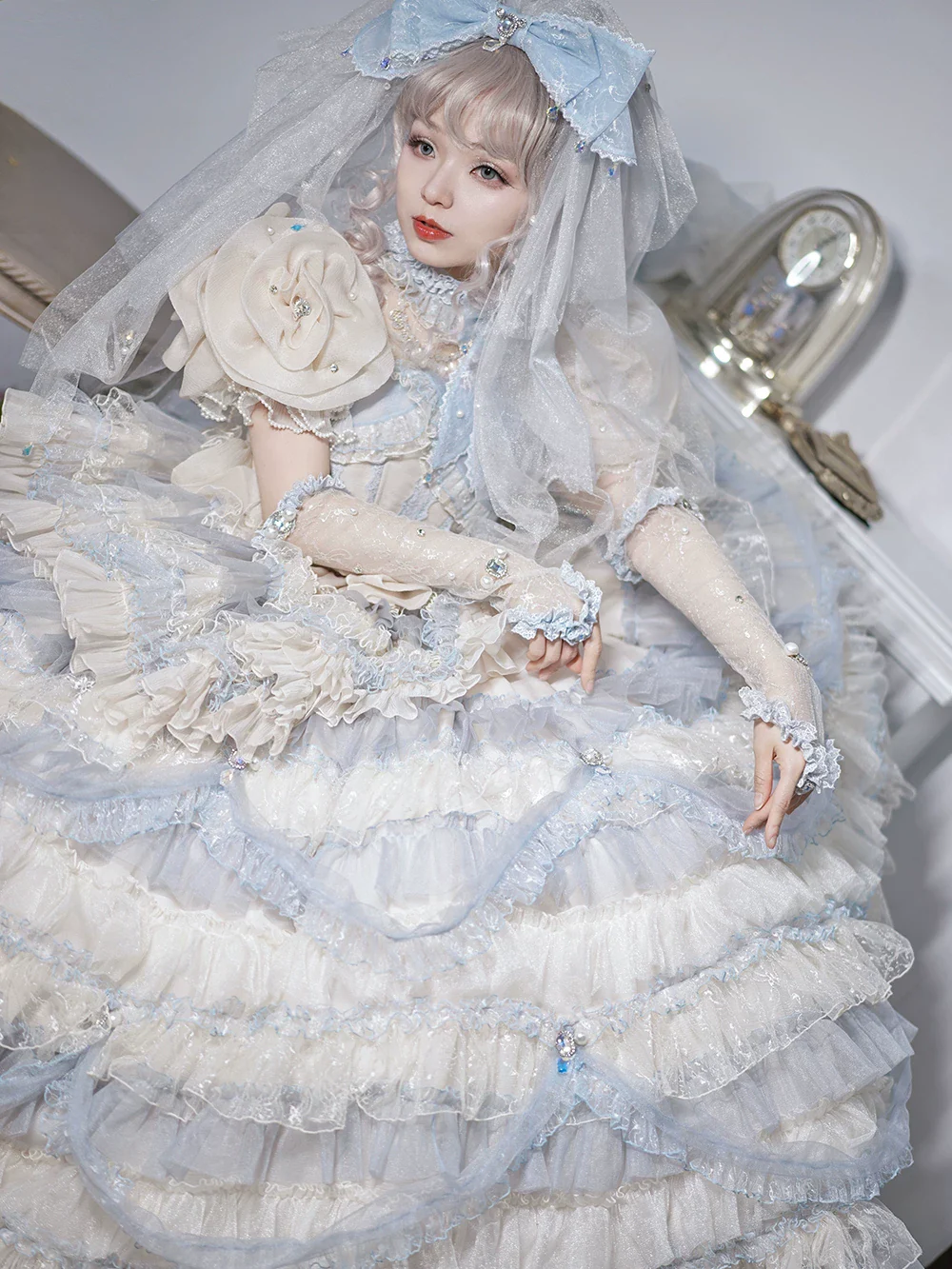 Sweet Lolita Accessories, Bow & Crystal Decor for Tea Party - Image 12