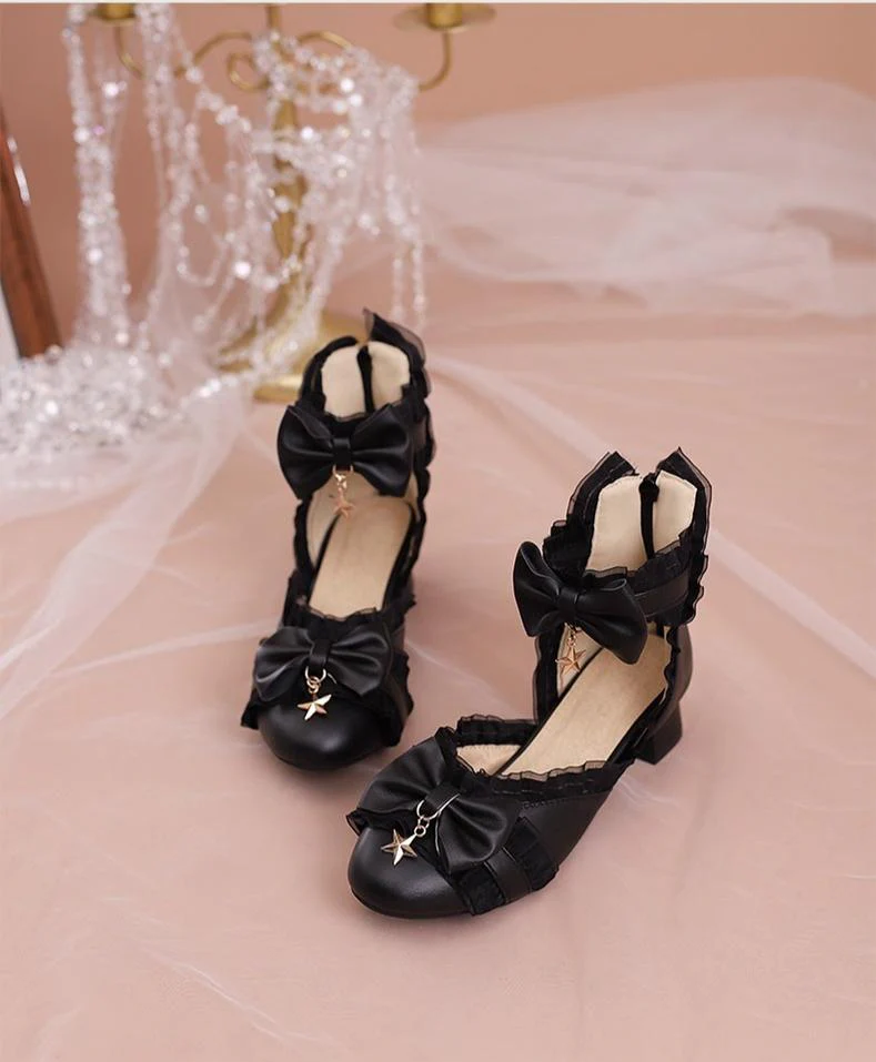 Yana - Shining Star - Sweet Lolita Bow Mary Jane Shoes - Image 13