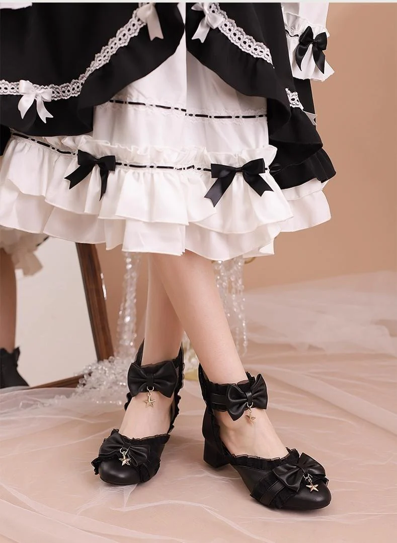 Yana - Shining Star - Sweet Lolita Bow Mary Jane Shoes - Image 2