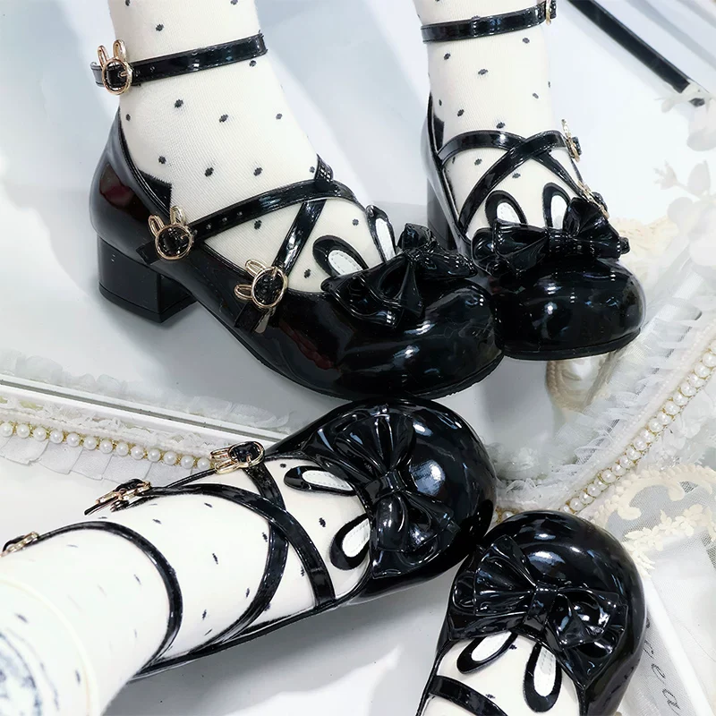 Baby Bunny - Sweet Lolita Chunky Heels Shoes, Bunny Accent - Image 10