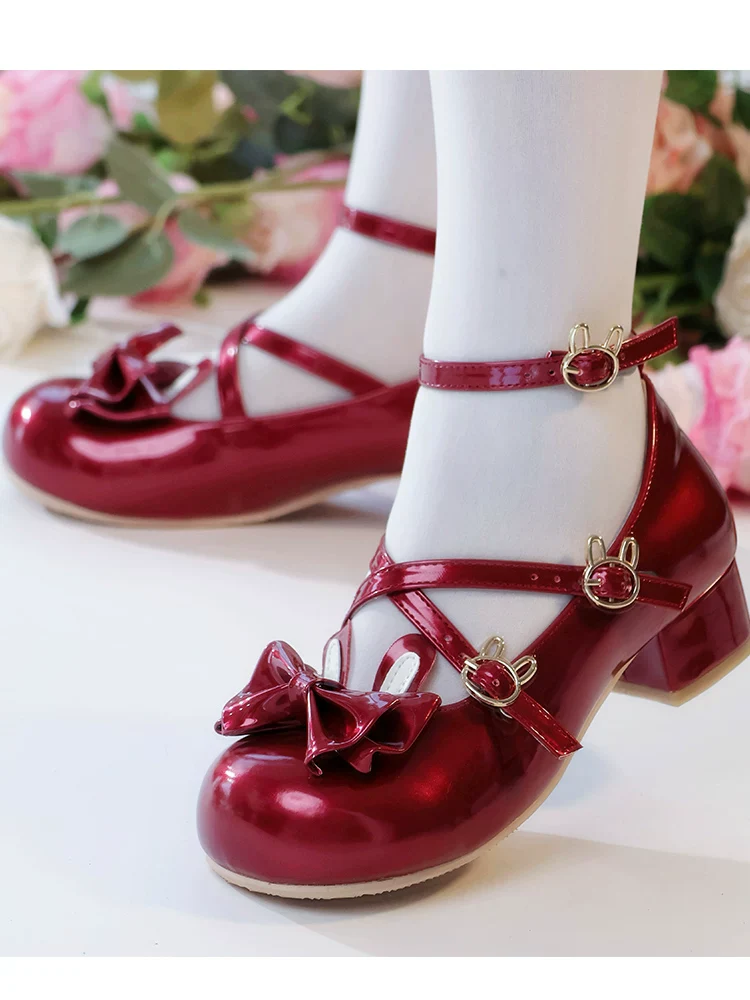 Baby Bunny - Sweet Lolita Chunky Heels Shoes, Bunny Accent - Image 8