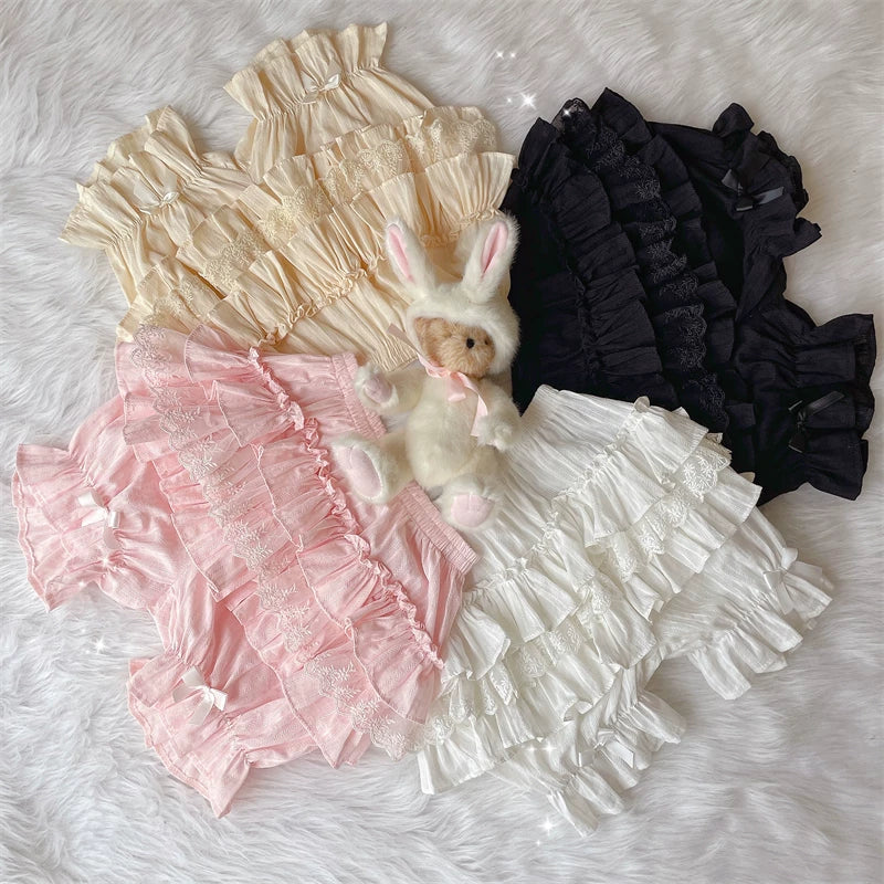 Sweet Lolita Cotton Bloomers, Ruffles and Bows - Image 2