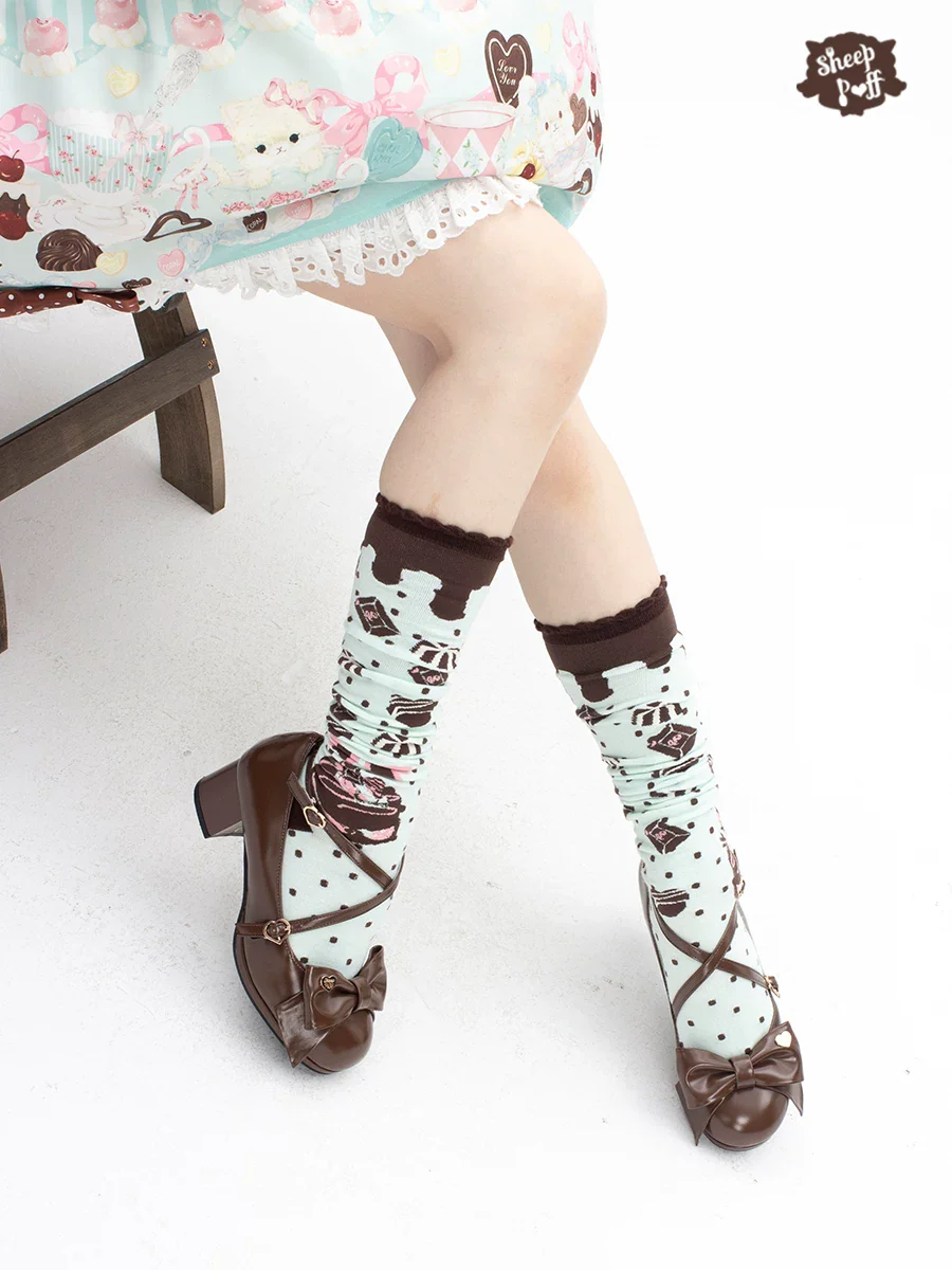 Miss Fondant - Sweet Lolita Cross Strap Shoes, Low & Mid Heels - Image 22