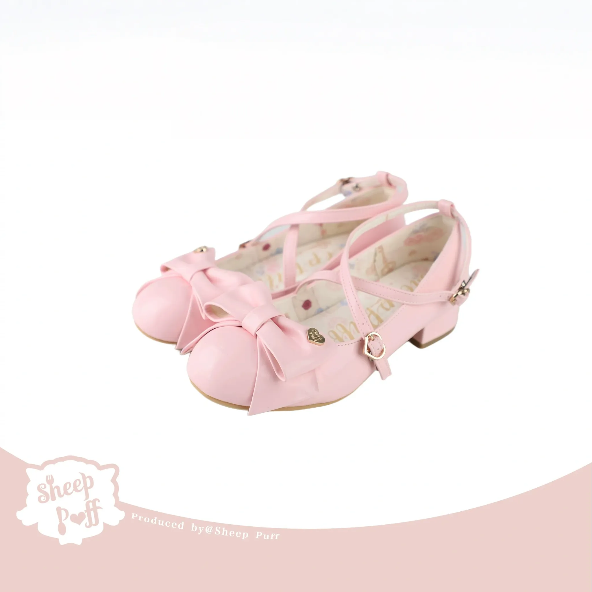 Miss Fondant - Sweet Lolita Cross Strap Shoes, Low & Mid Heels - Image 25