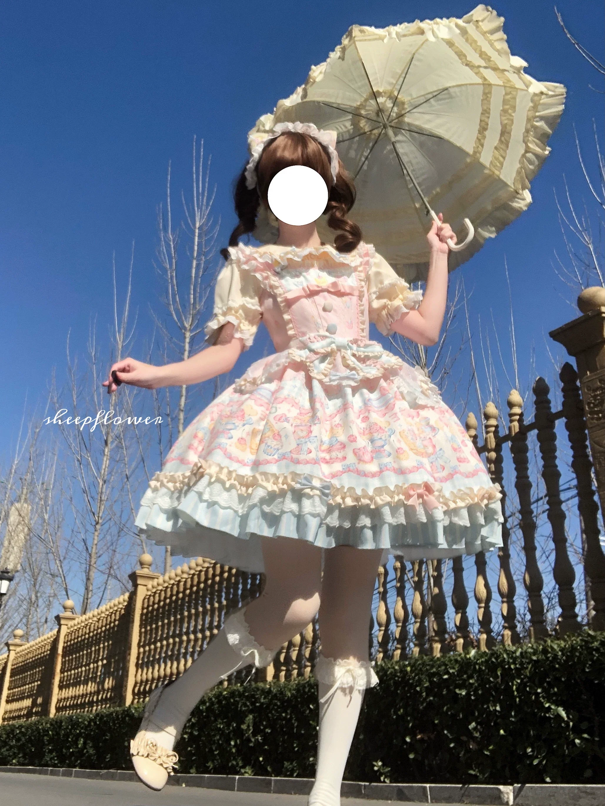 Sweet Cat Fruit Candy - Sweet Lolita Dessert Printed JSK Dress, Bows & Ruffles - Image 19
