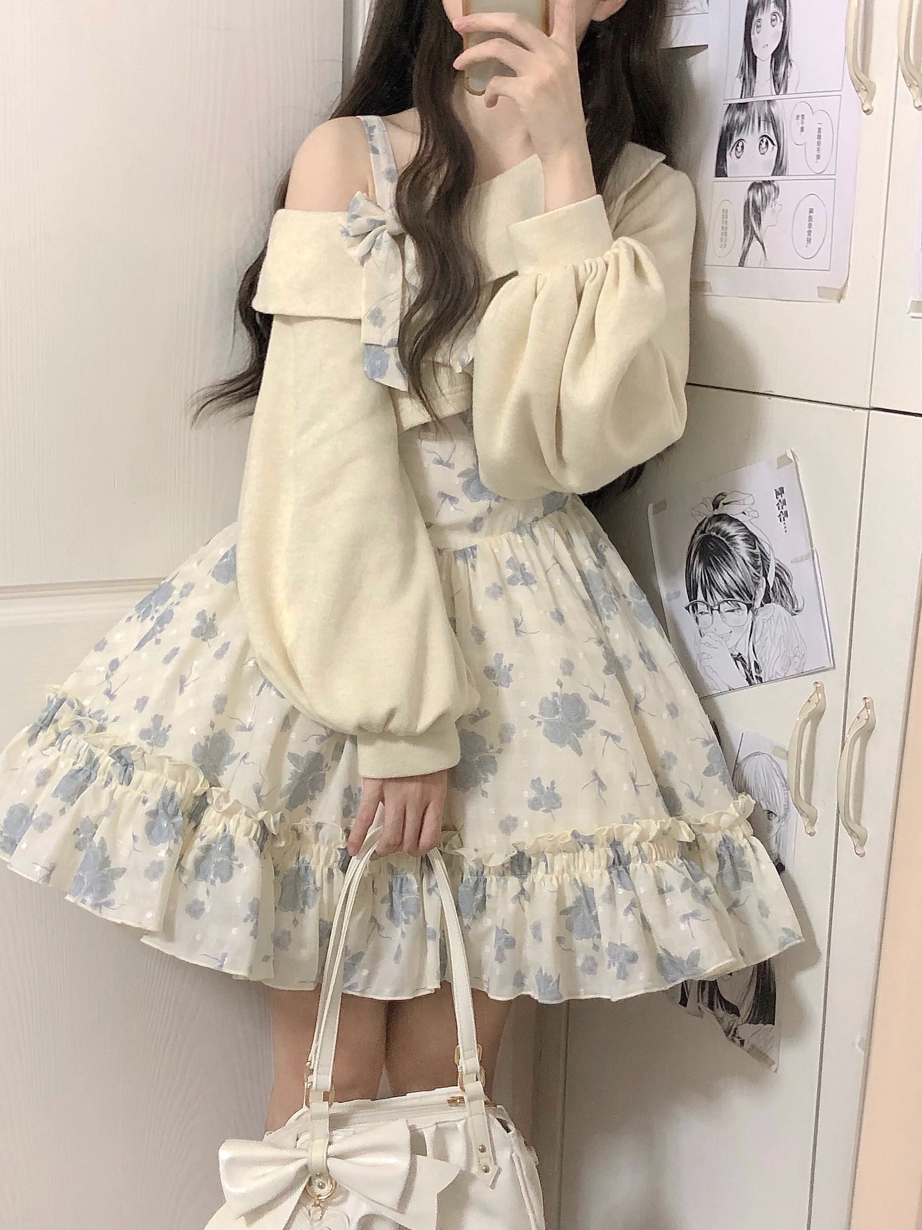 Twilight Rose - Sweet Lolita Dress Sweater and JSK - Image 15