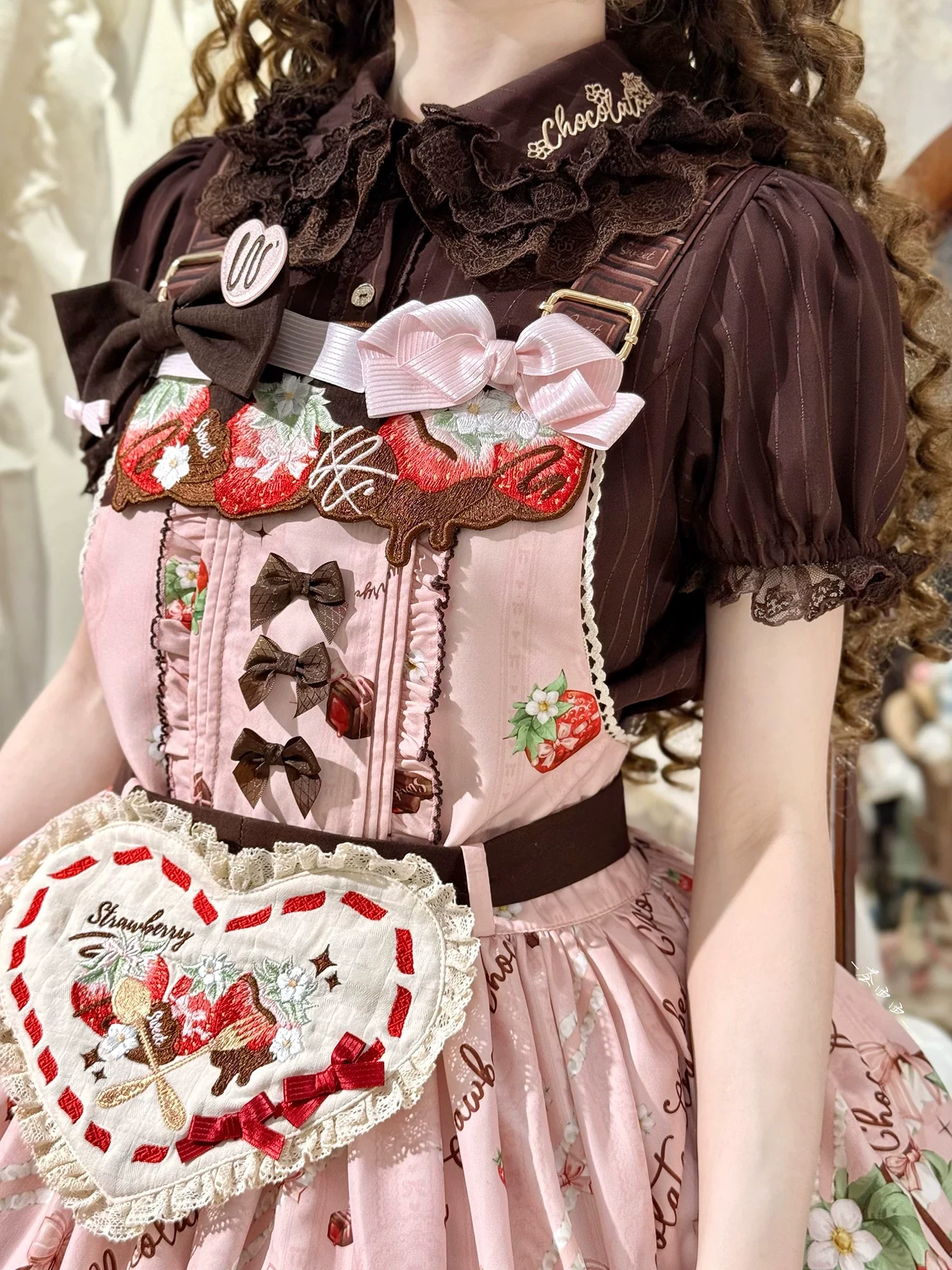 Strawberry Chocolate Lovers - Sweet Lolita Embroidered Printed Accessory - Image 26